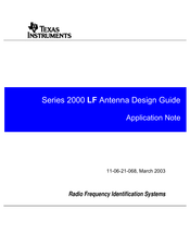 Texas Instruments 2000 LF Series Application Note