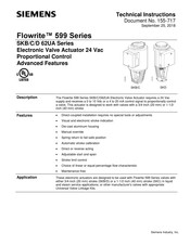 Siemens Flowrite 599 Series Technical Instructions