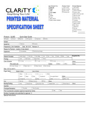 Clarity XL50 Quick Start Manual