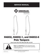 Greenlee H4802 Series Service Manual