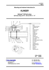 KLINGER Ballostar KHE Mounting And Treatment Instructions