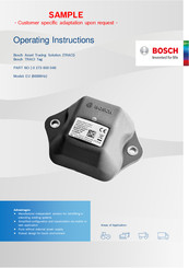 Bosch TRACI Tag Operating Instructions Manual