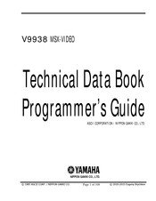 Yamaha V9938 Programmer's Manual
