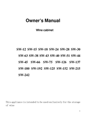Sunnai SW-75 Owner's Manual