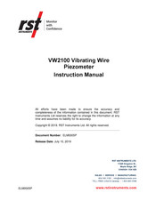 RST Instruments VW2100-DP Instruction Manual