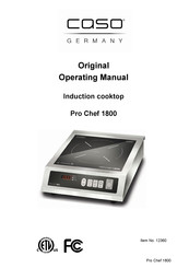Caso Pro Chef 1800 Original Operating Manual