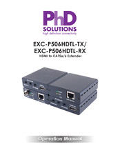 PhD Solutions EXC-P506HDTL-TX Operation Manual