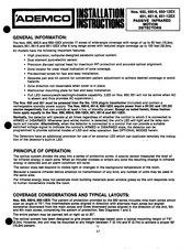 ADEMCO 650-6 Installation Instructions Manual