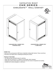 Middle Atlantic Products Cablesafe CWR Series Instruction Sheet