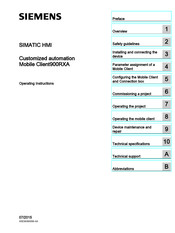 Siemens SIMATIC Mobile Client900RFN Operating Instructions Manual