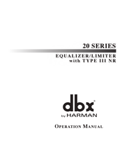 Harman DBX 20 Series Operation Manual