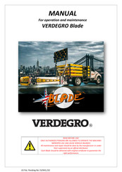 VERDEGRO Blade Manual For Operation And Maintenance