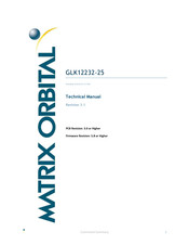 Matrix Orbital GLK12232-25 Technical Manual
