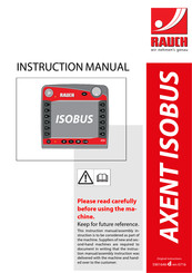 Rauch Axent Isobus Instruction Manual