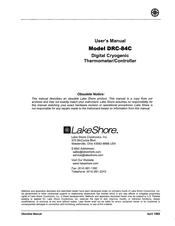 Lakeshore DRC-84C User Manual