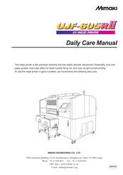 MIMAKI UJF-605R II Daily Care Manual