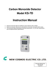 New Cosmos Electric KS-7D Instruction Manual