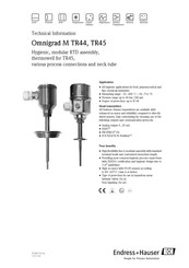 Endress+Hauser Omnigrad M TR44 Technical Information