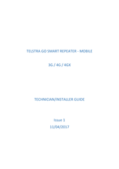 Telstra GO SMART 4GX Technician/Installer Manual
