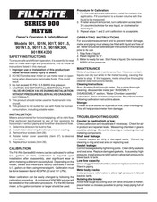 FILL-RITE 901N Owner's Operation & Safety Manual