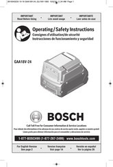 Bosch GAA18V-24 Operating/Safety Instructions Manual
