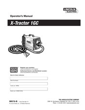 Lincoln Electric X-Tractor 1GC Operator's Manual