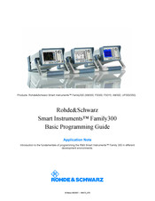 Rohde & Schwarz Smart Instruments FS300 Programming Manual
