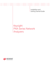 Keysight Technologies PNA Series Installation And Getting Started Manual