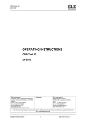 Ele CBR-Test 50 Operating Instructions Manual
