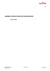 Murata SCC2000 SERIES Assembly Instructions Manual