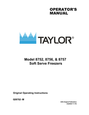 Taylor Horizon 8752 Operator's Manual