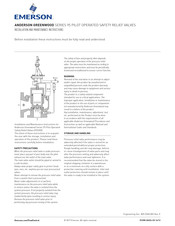 Emerson Anderson Greenwood 95 Series Installation And Maintenance Instructions Manual