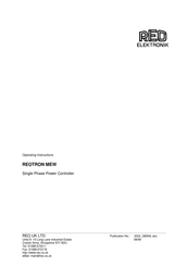 Reo Elektronik REOTRON MEW Operating Instructions Manual