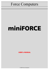 Force Computers miniFORCE 2P/32 User Manual