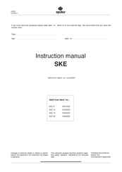 Epoke SKE15 Instruction Manual