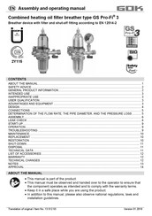 GOK GS Pro-Fi 3 Assembly And Operating Manual