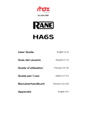 Rane HA6S User Manual