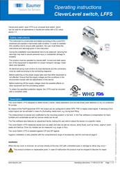 Baumer CleverLevel LFFS Series Operating Instructions Manual
