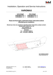 GoGaS Goch VARIOMAX 06 / 2 Installation, Operation And Service Instructions