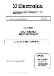 Electrolux KSV26HRC Diagnostic Manual
