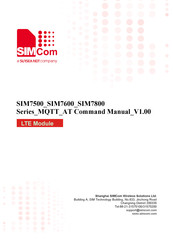SimCom SIM7800 Series Command Manual