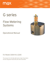 Max G105 Operational Manual