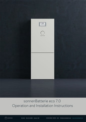 Sonnen sonnenBatterie eco 7.0/8 Operation And Installation Instructions Manual