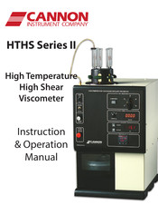 Cannon HTHS Series II Instruction & Operation Manual