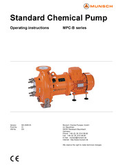 Munsch MPC-B series Operating Instructions Manual