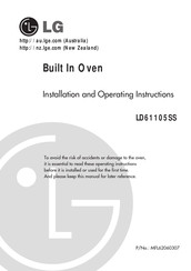 LG LD61105SS Installation And Operating Instructions Manual