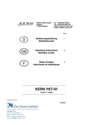 KERN YKT-01 Operating Instructions Manual