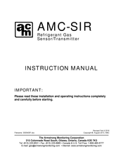 AMC SIR Series Instruction Manual