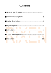 Rixen TK-6200 Instruction Manual