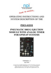 NPI PDES-01DM Operating Instructions And System Description